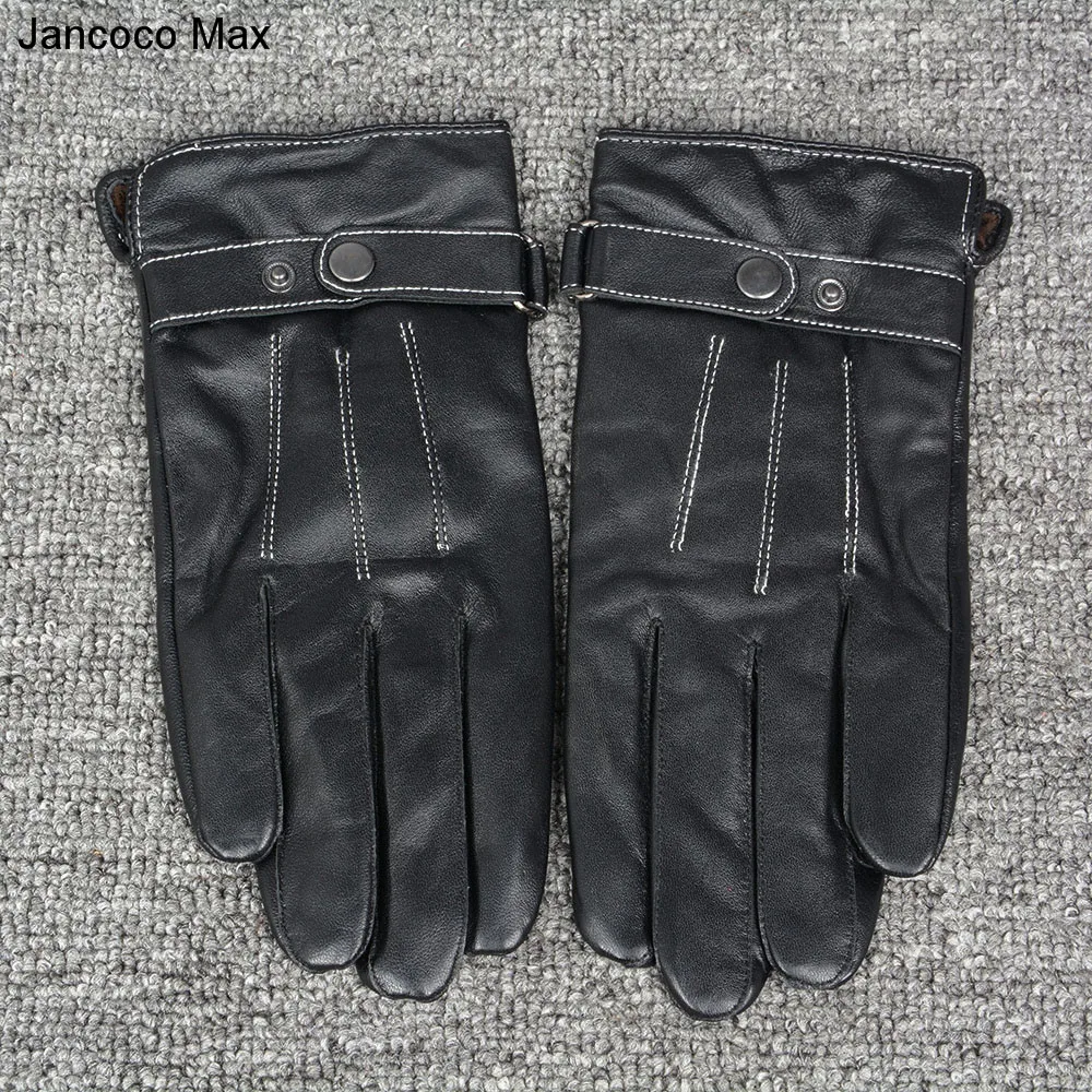 Jancoco Max мужские сенсорный экран Весна Зима теплые перчатки Натуральная Овчина кожа Новое поступление S2023