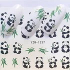 1 лист наклеек для ногтей сделай сам, водные переводные наклейки, Китайская панда, сладкая любовь, слайдер, наклейки с водяными знаками, женские красивые свадебные ногти