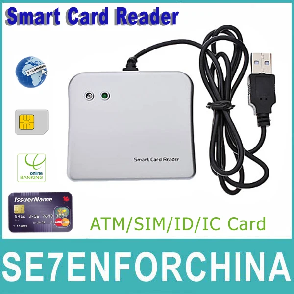 Free Shipping USB EMV Smart Sim Card Reader Writer For ISO 7816 Chip Tags + 1pcs +1 Driver CD |