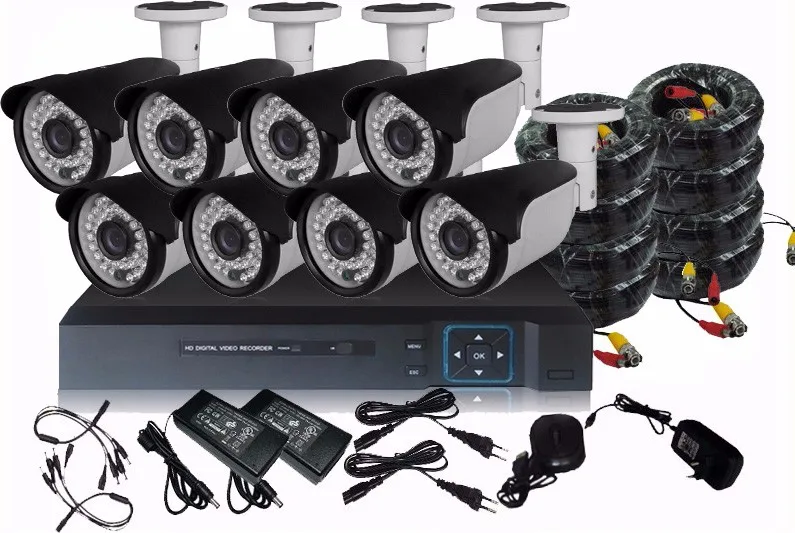 CCDCAM 8CH CCTV 720P 5 в одном DVR комплект для системы безопасности с 8 шт 720P камера
