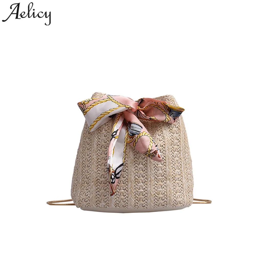 Женская сумка на завязках Aelicy повседневная через плечо Плетеный шарф в стиле