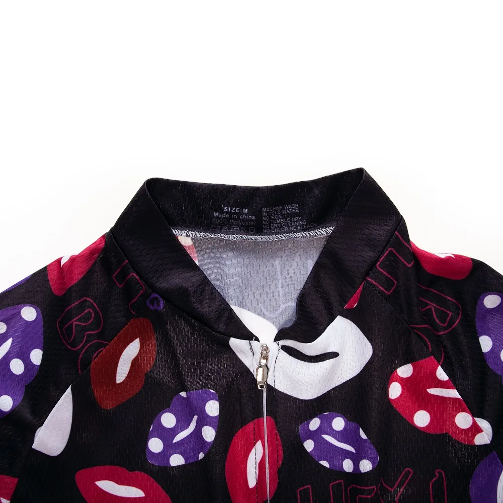 

2019 Funny Cycling Jersey Set Summer Cycling Clothing Suit Women KISS MTB Mountain Bike Clothing Racing Bicycle Clothes Suit