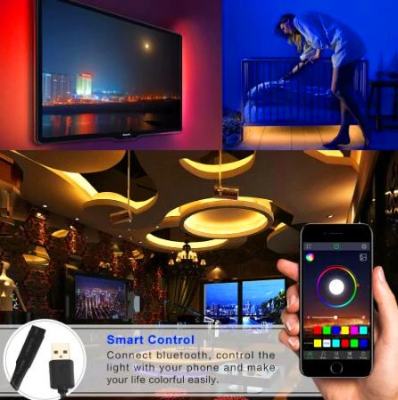 

10Pcs/Lot DC5-24V Mini USB Bluetooth RGB LED Strip Light Controller with Speaker Music Timer Shake Color/Bright Adjust Function