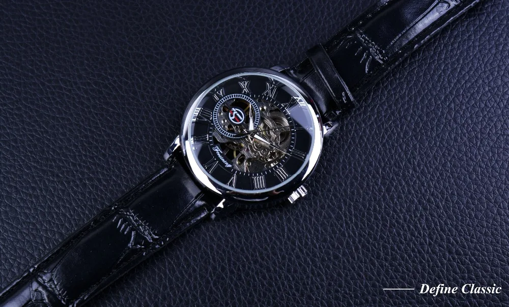 Часы наручные Forsining Мужские механические дизайнерские Роскошные брендовые с