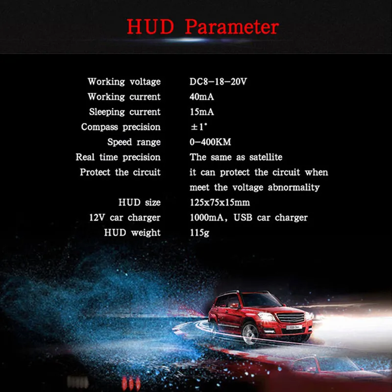 Wiiyii Q7 HUD OBD2 Head Up дисплей GPS Спидометр зеркало Автомобиль Мотоцикл Вождение