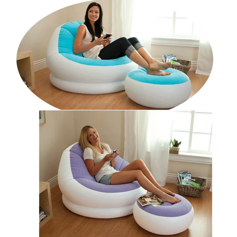 Большой надувной диван кресло мешок фасоли Флокирование ПВХ сад Lounge Beanbag для взрослых уличная мебель Кемпинг альпинизмом путешествия R1328