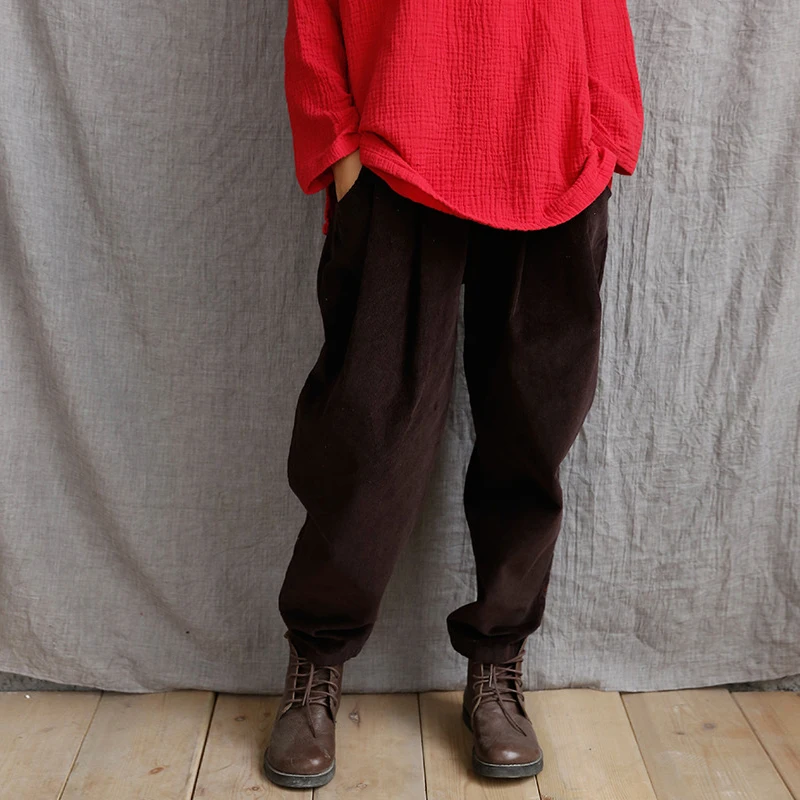 Новинка 2019 года. Винтажные женские брюки. Сезон осень. Удобные теплые мягкие