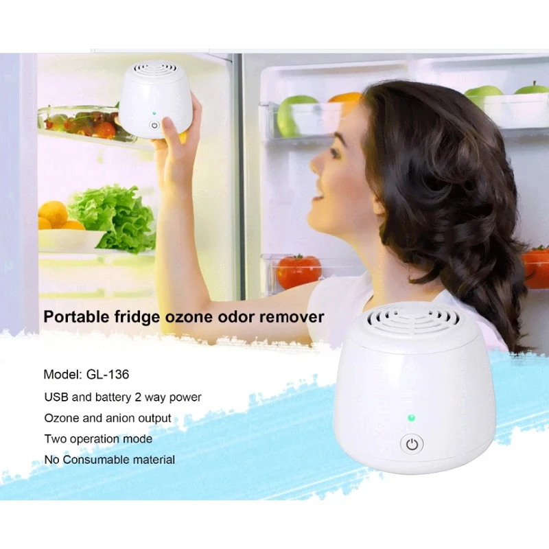 Очиститель воздуха автомобильный USB Холодильник Озоновый генератор свежий для