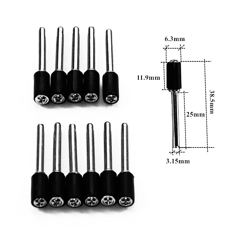 100 шт. шлифования Барабаны оправки 6.3 мм резиновой 3.15 MINI ДРЕЛЬ вращающегося