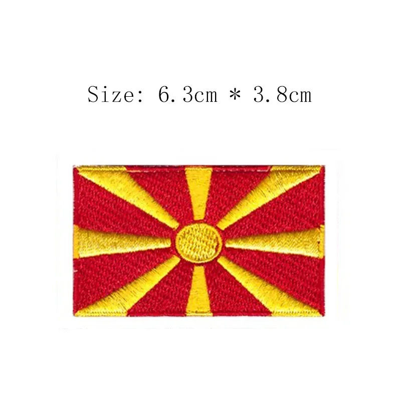 Македонская вышивка флаг оптовая цена город falg Железный шить на полный стежки