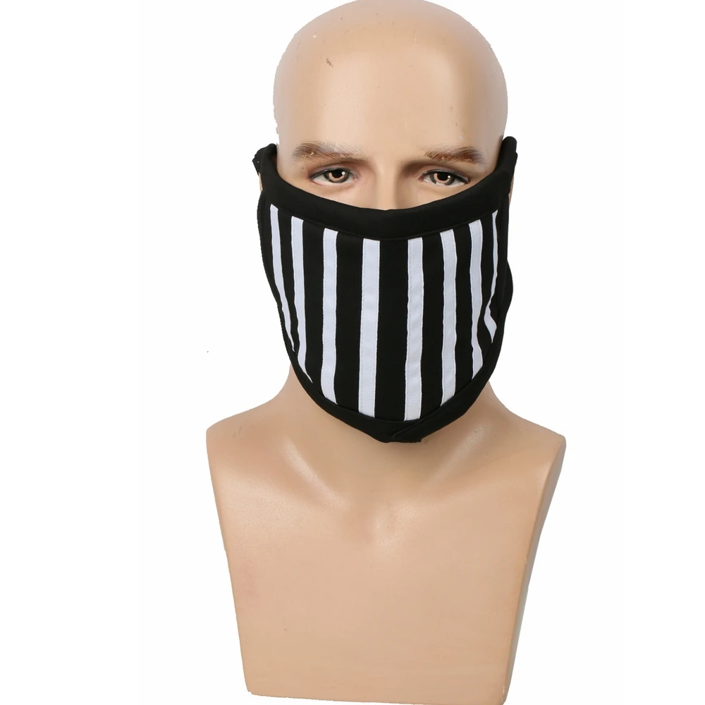 XCOSER Тикки Тоби в черно белую полоску Тканевая маска для лица реквизит косплея на