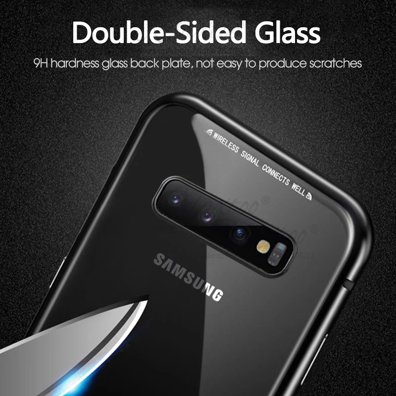 KISSCASE чехол из закаленного стекла для Samsung S10E S8 S9 S10 Plus A50 A30 A70 Магнитный телефона Note