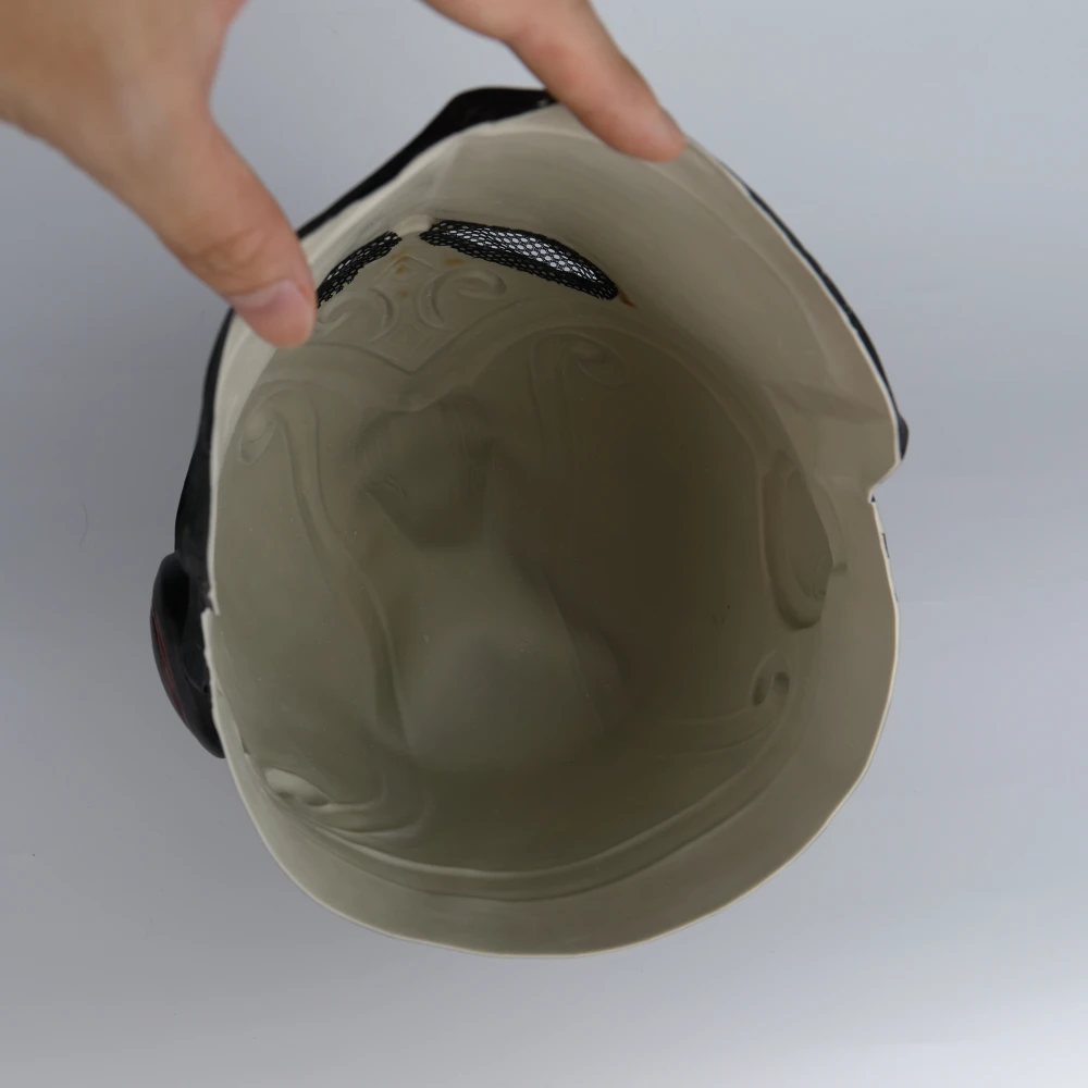 Маска для косплея Fortniter черная рыцкая оранжевая кожа латексная Хэллоуина