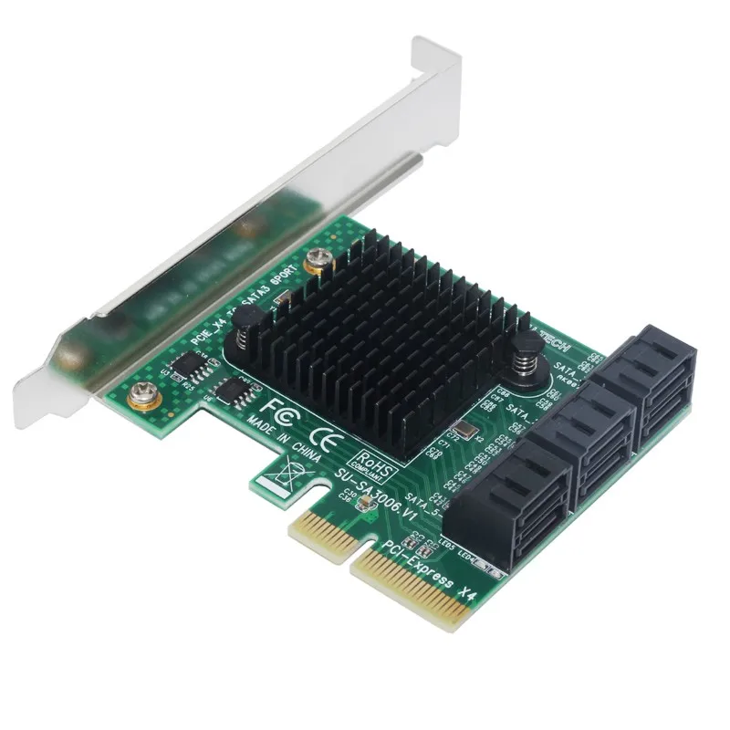 Плата расширения SATA 3 0 6 Гбит/с портов PCI Express переходник один порт до 500 МБ чипсет