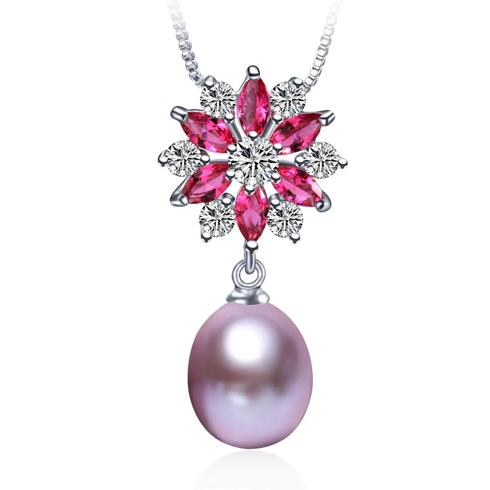 2018 Новое поступление ожерелье с подвеской из натурального жемчуга 9 10 мм Бренд