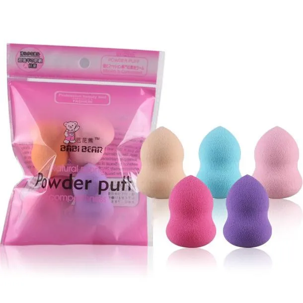 2018 Hot Sale 5PCS Pro Beauty cosmetic puff makeup sponge Make up Foundation Puff Multi Shape Sponges esponja maquiagem |