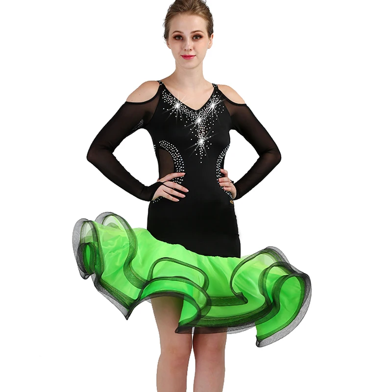 Платья для латинских танцев танцевальное платье костюмы женщин и девочек |