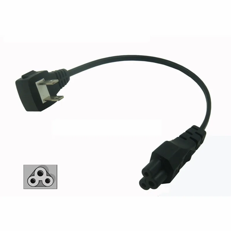 2-слотовый неполяризационный шнур питания (IEC320 C5 To Nema 1-15 P) портативный кабель для