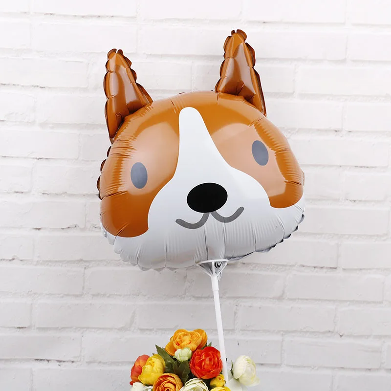

1PC dog toys helium balloons birthday party decor 18inch animal head foil balloons kids lovely toys baby shower party supplies