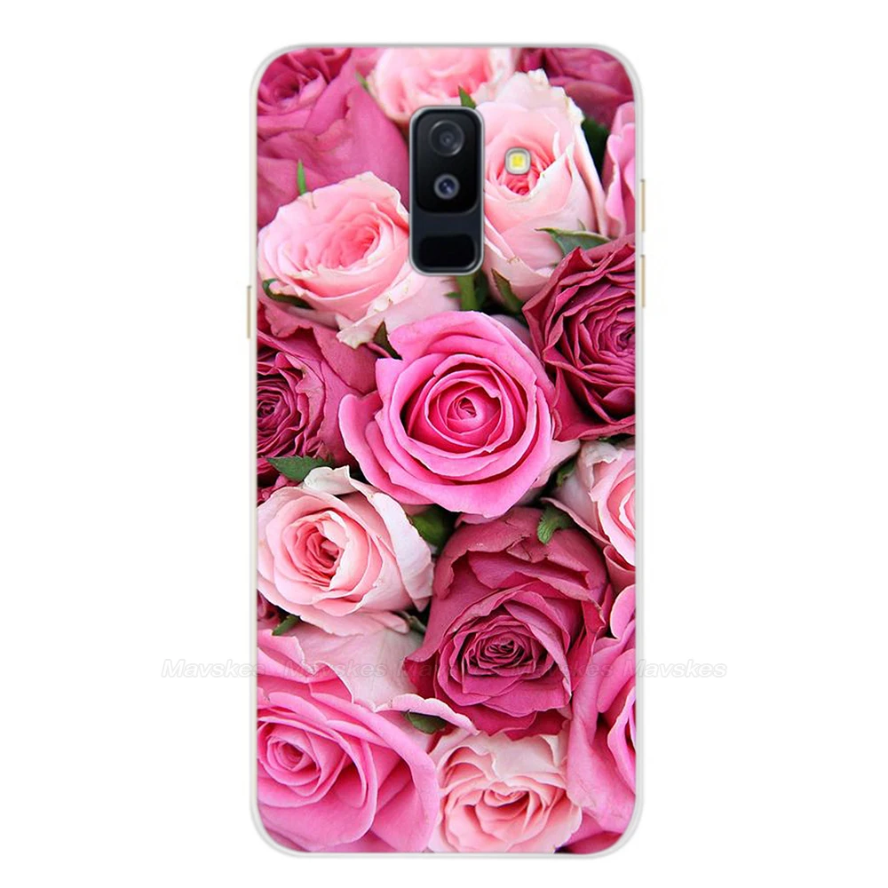 2 Силиконовый чехол для samsung Galaxy A6, прозрачный мультяшный Мягкий ТПУ чехол для телефона s, задняя крышка для samsung Galaxy A6 A 6 Plus - Цвет: 2