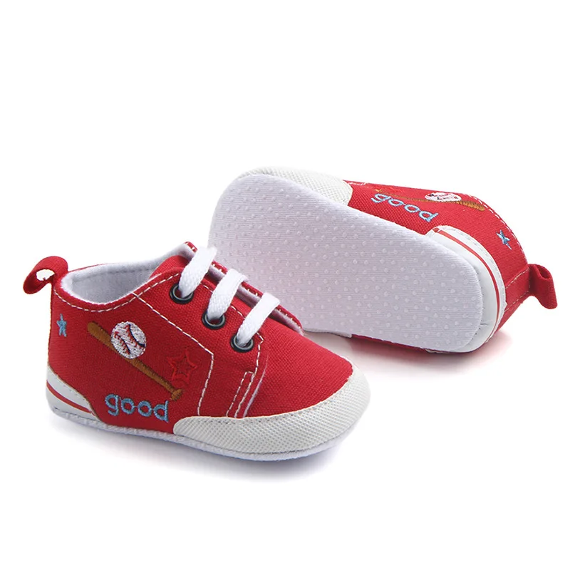 dkDaKanl 2019 New Baby Solid Embroideried Shoes Anti Slip Sports Canvas Infant Walking Toddler Soft Classic |