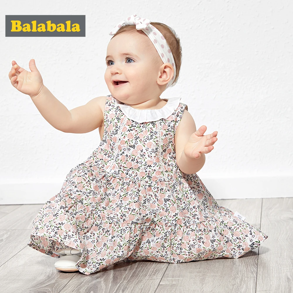 BalabalaGirls/платье для маленьких принцесс Винтажное хлопковое милое летнее платье в