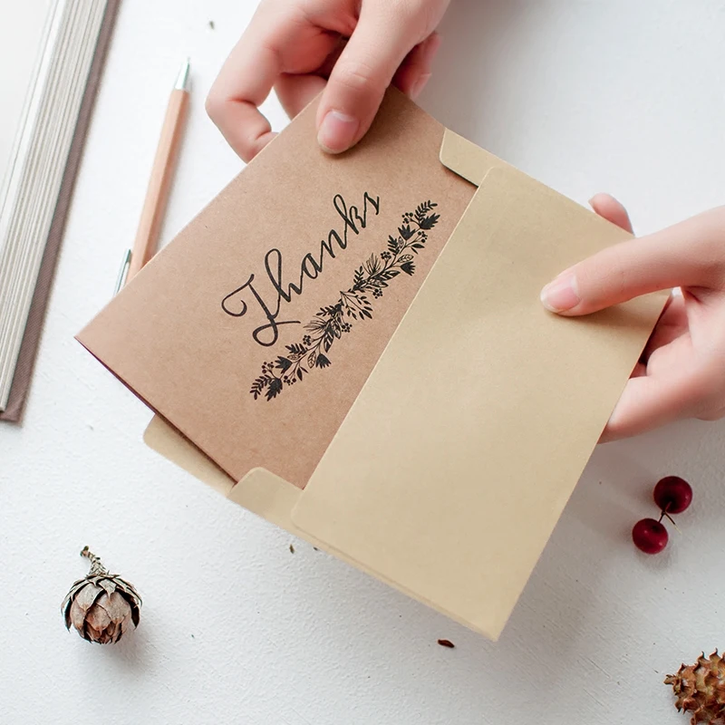 1 шт. крафт бумага поздравительная открытка на день благодарения свадебные