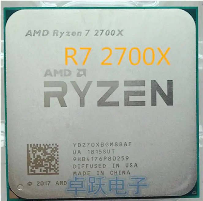 AMD Ryzen 7 2700X Процессор процессор 8 ядер 16 потоков AM4 4,3 ГГц 16 Мб TDP 105W Кэш 14nm DDR4 2667 МГц R7 2700X для рабочего стола