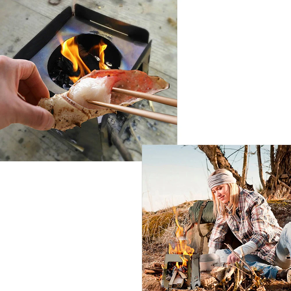 Bump Large Wood Outdoor Portable Detachable Stainless Steel Fishing Camping Cooker Direct Firewood Stove | Спорт и развлечения