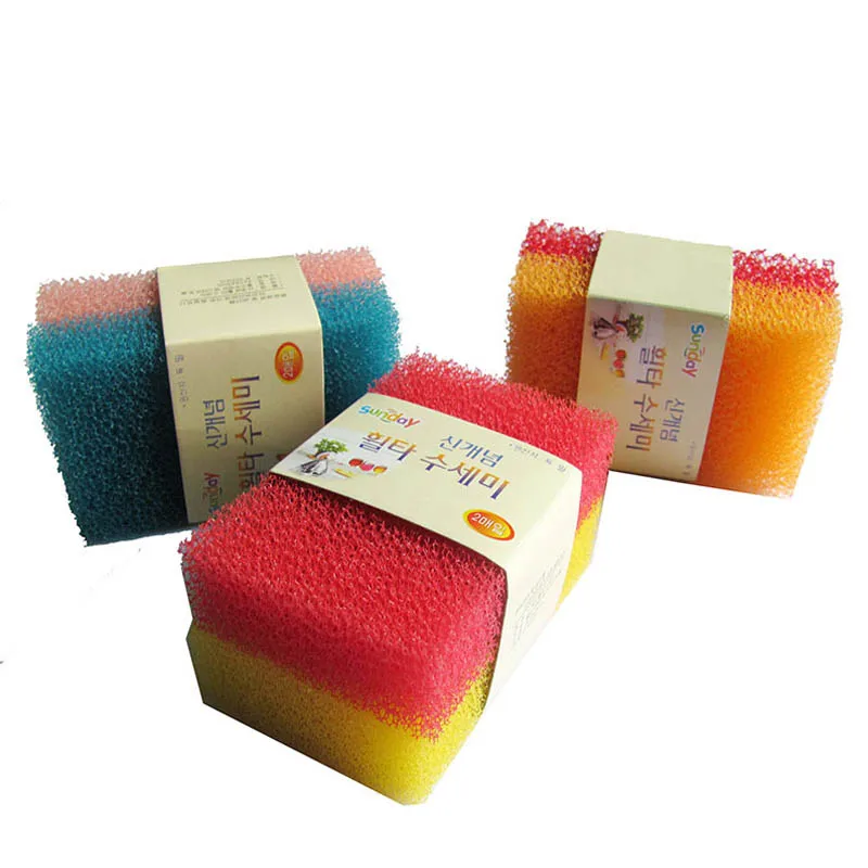 Волшебная губка конфетных цветов ластик для мытья посуды очищающая кухни
