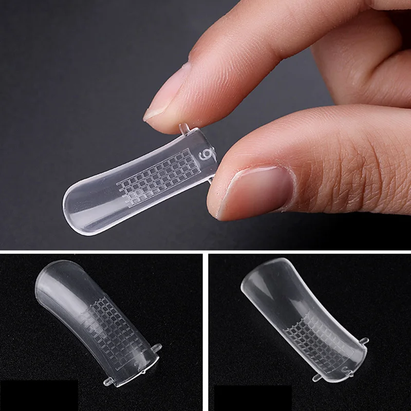 

1box Reusable Nail Extention Model Transparent Quick Lengthen Nail Mold for Manicure SSwell