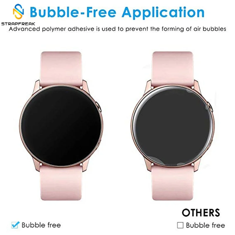 2 шт Защитная пленка для samsung Galaxy Watch Active мягкая ультратонкая 3D Защитная пленка с закругленными краями+ Чистящие наборы