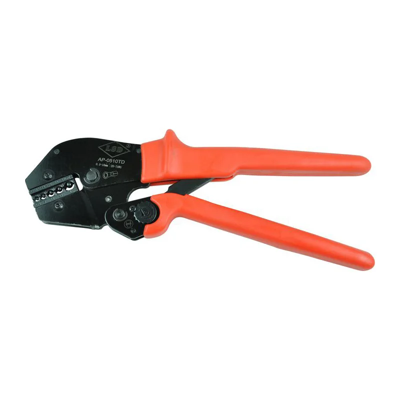 

High quality Ratchet crimping tool AP-0510TD for non-insulated cable cables 0.5-10mm2, two hand operate crimper wholesale