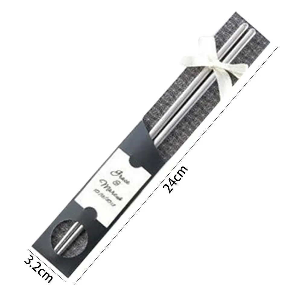 1 шт. палочки для еды в китайском стиле из нержавеющей стали с розничной коробкой