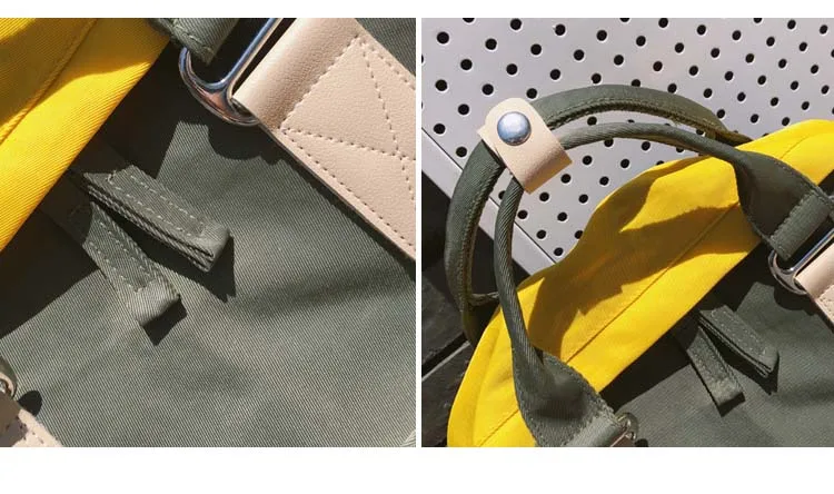 Women Hot Canvas Backpacks Candy Color Waterproof School Bags for Teenagers Girls Laptop Backpacks Patchwork Backpack New