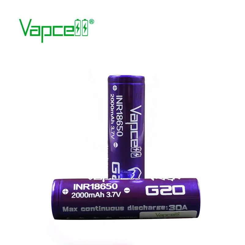2 шт. Vapcell Оригинал H20/G20 18650 батарея 2000 мАч 30A 3 7 в высокая дренажная перезаряжаемые