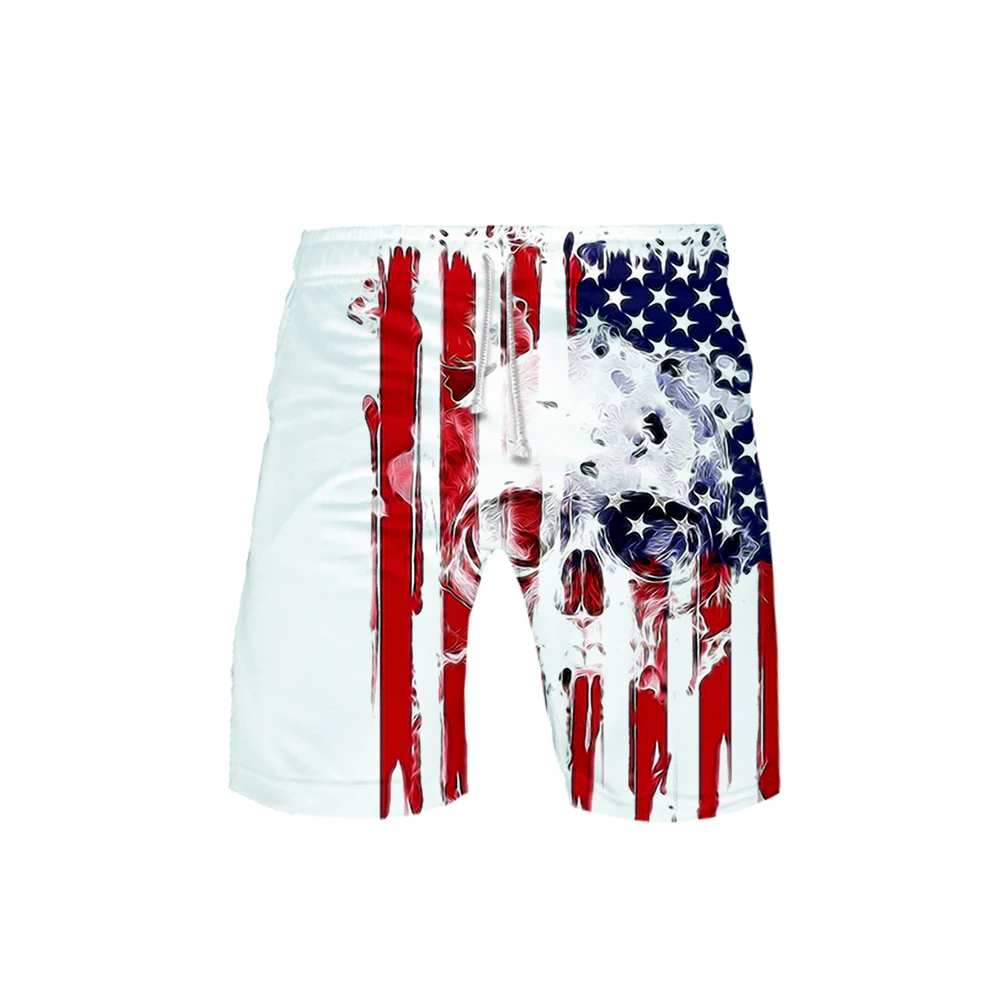 Independence Day 3D shorts Print Men 2019 Hot Sales Casual Cool and breathable Harajuku new arrival summer beach Shorts K-pops | Мужская