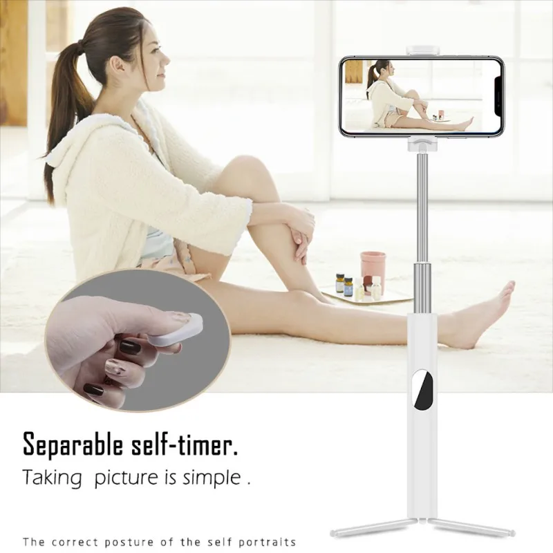 Портативный мини Bluetooth селфи палка складной Выдвижной Штатив для iPhone Xiaomi OnePlus SamSung