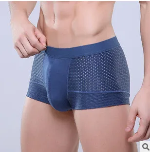 Летние крутые сетчатые мужские трусы из бамбукового волокна нижнее белье