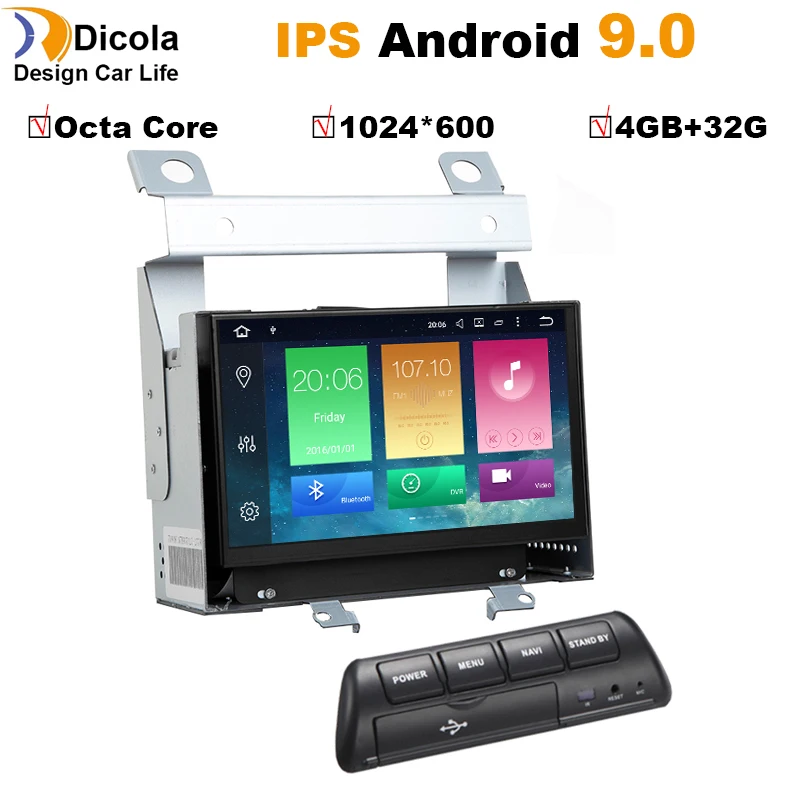 7 &quotHD ips Android 9 0 Восьмиядерный радио gps DAB USB wifi Автомобильный dvd плеер для Land Rover