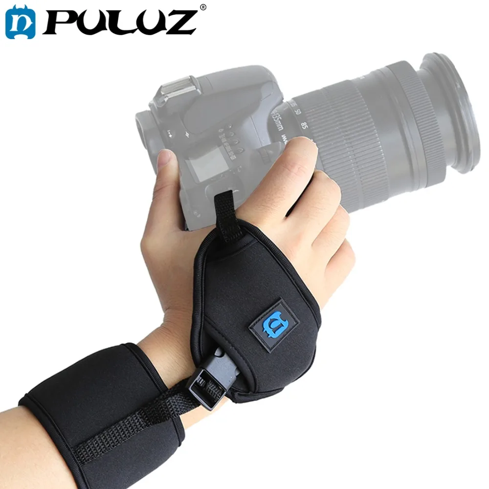 

Мягкий неопреновый ремешок PULUZ на запястье для камеры DSLR Camera s ремешок на запястье DSLR ручной ремень быстросъемный винт 1/4 ''для NIKON