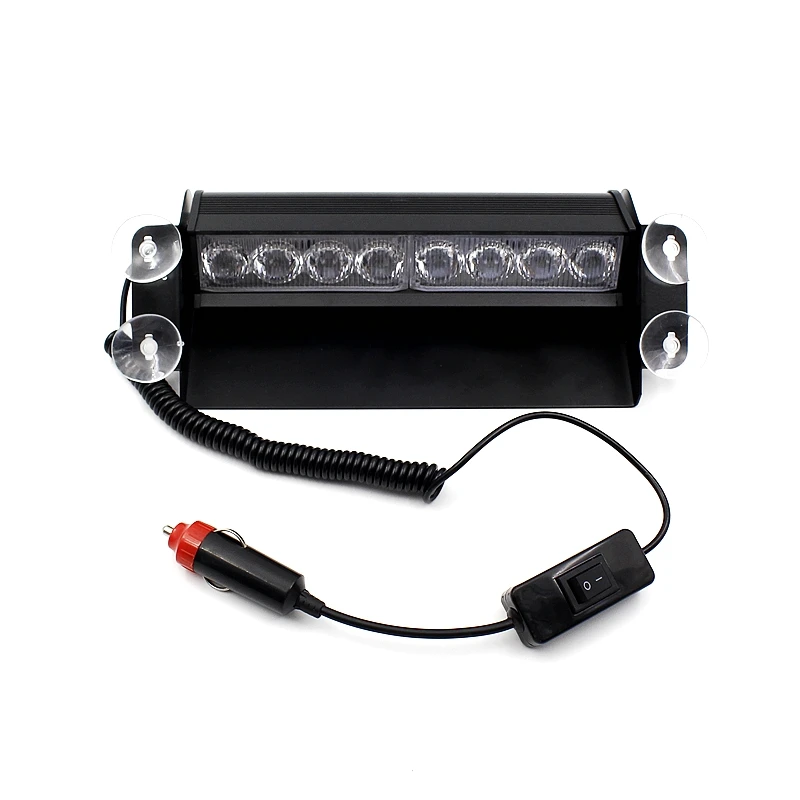 Tak Wai Lee 2X8 LED 3 Mode Strobe Flash Warning Light External Car Styling Red Blue Source Fireman Police Beacon Emergency Lamp |