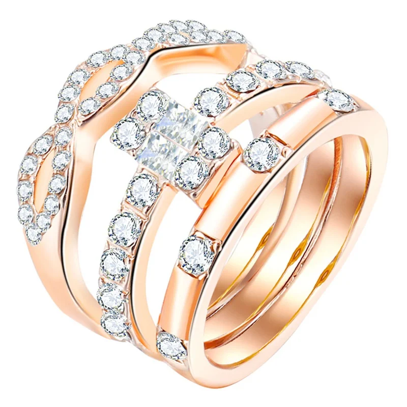 3 шт./компл. высококачественное модное кольцо с микро инкрустированным крестом