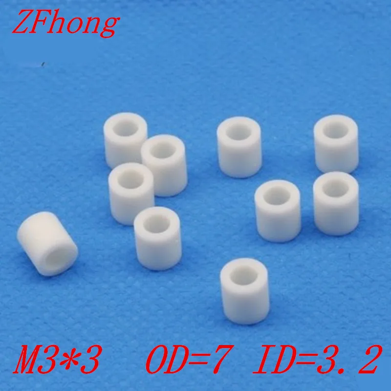 

1000pcs M3*3 M3 x 3 ABS Nylon Round Standoff Spacer PCB Board Spacer Washers No Threads