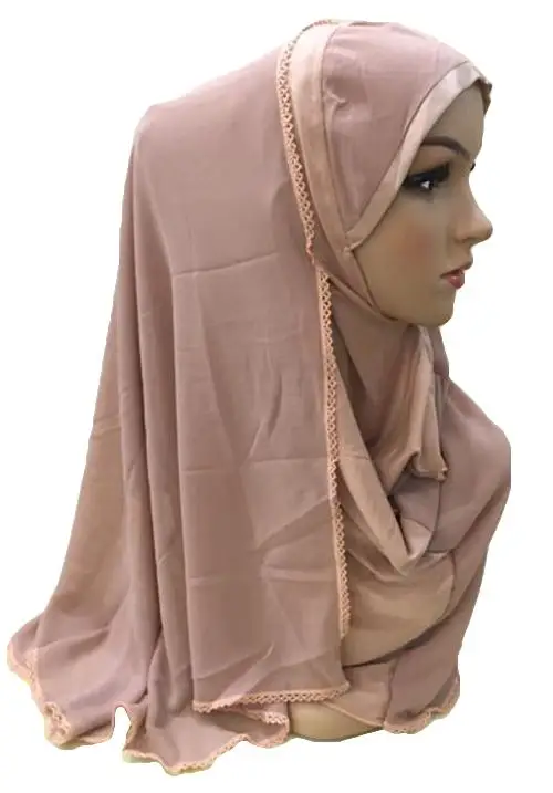 Новый мусульманский женский один кусок хиджаб шарф колпачки исламские головной