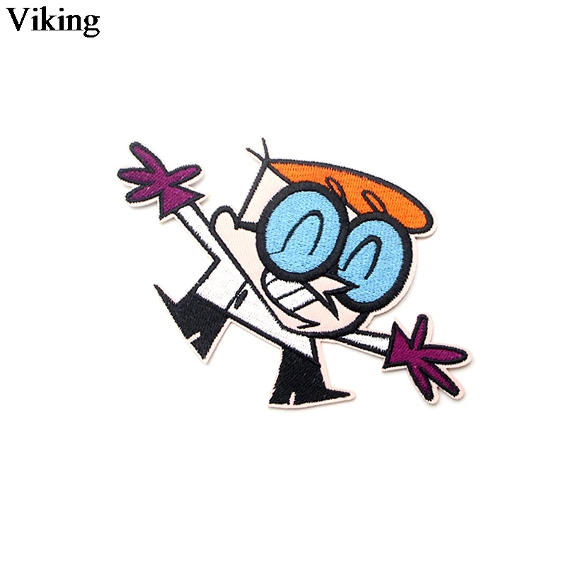 Dexter's Lab Мультфильм пришить на аппликация вышитые патчи пришить на патчи Железо На Патчи Diy патч наклейки для детей G0054