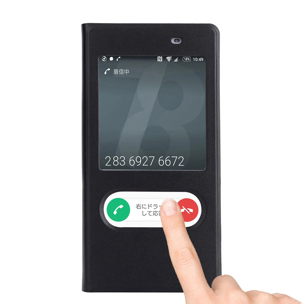 flip cover leather case for sony xperia z5 z 5 e6603 e6653 dual e6683 e6633 5 2 inch with touch view screen window phone case free global shipping