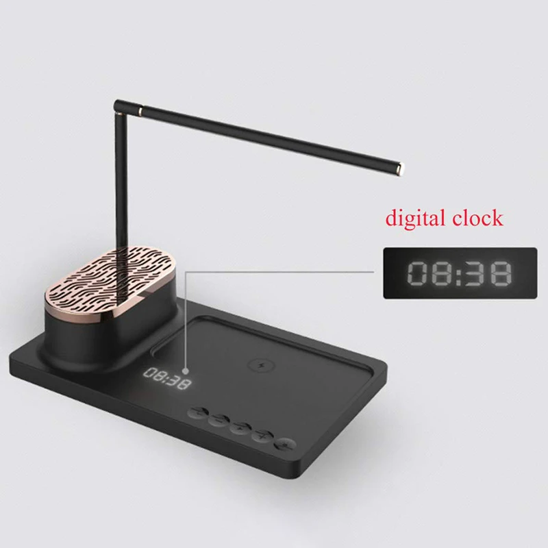 Светодиодная аудио настольная лампа умный дом Беспроводная зарядка Настольная
