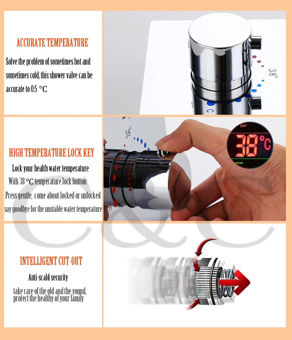 Круглая душевая лейка с переменным током и светодиодсветодиодный подсветкой