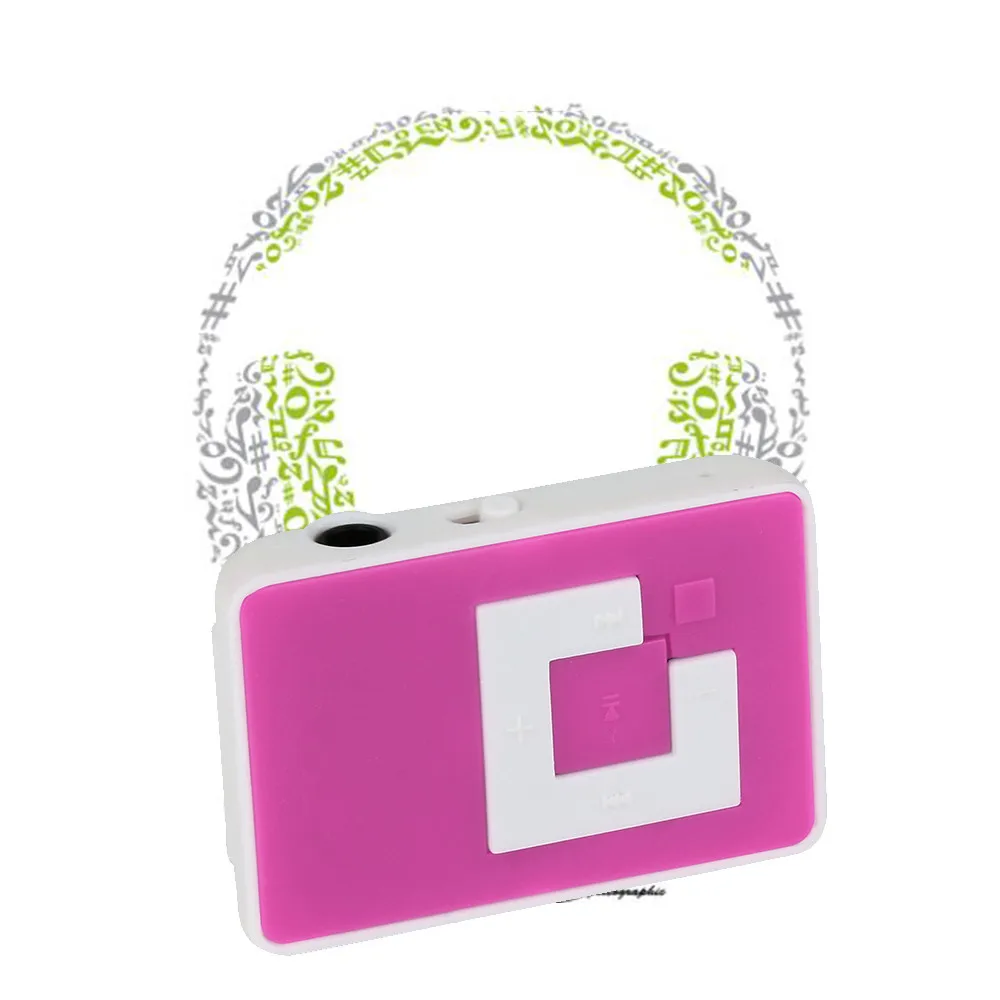 E Mp3-плеер с клипса для головных телефонов USB Mini mp3 музыкальный плеер медиаплеер Поддержка 32 ГБ Micro TF карта и гарнитура c0605 - Цвет: E